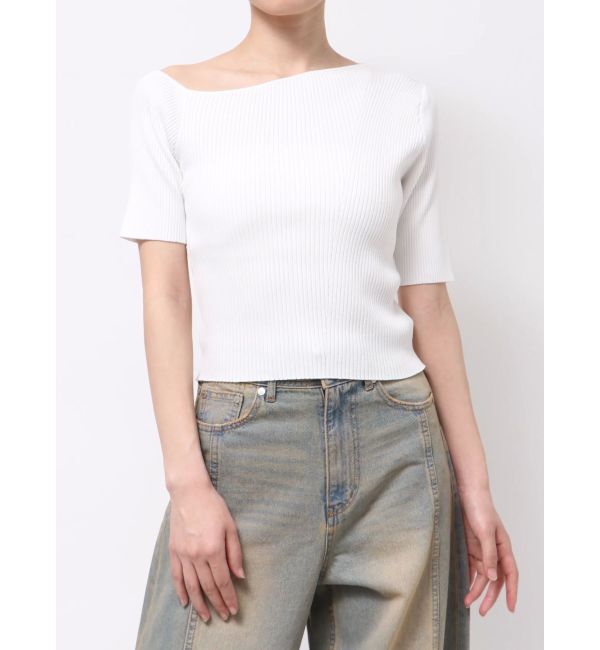 MURUA「ワンショルハーフニット」|ニット・セーター|ホワイト