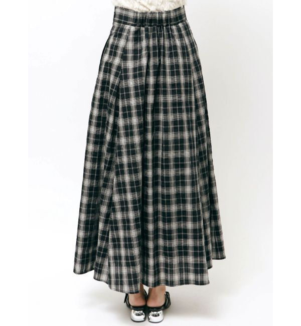 LAGUNAMOON「チェックタックフレアスカート」|スカート|