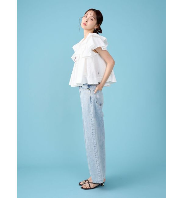 LAGUNAMOON「【FILA別注】フリルオフショルブラウス」|シャツ・ブラウス|