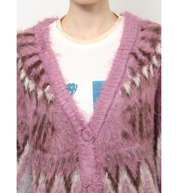 jouetie「パターンモヘアライクルーズカーデ」|カーディガン|