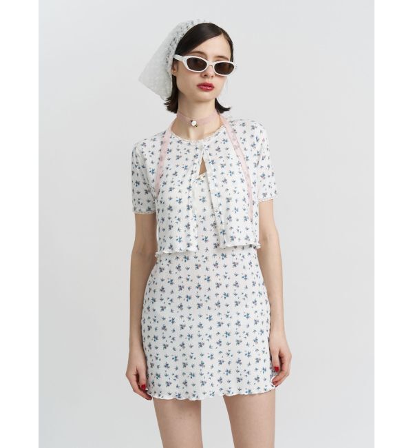 jouetie「フラワーカットカーデ【セット対応】」|カーディガン|