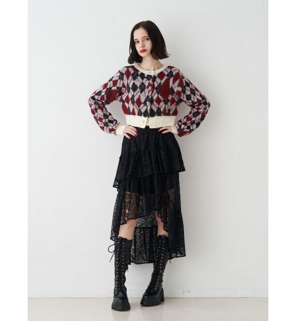 jouetie「2WAYパターンショートカーデ」|カーディガン|