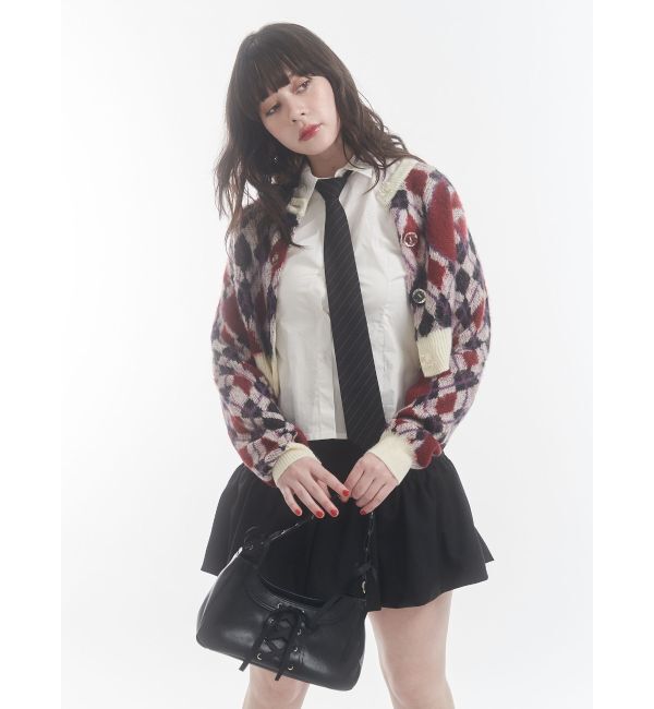 jouetie「2WAYパターンショートカーデ」|カーディガン|