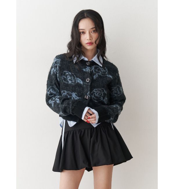 jouetie「2WAYパターンショートカーデ」|カーディガン|ブラック
