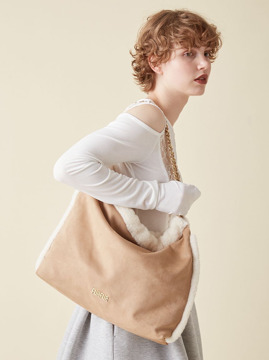 FURFUR「【WEB限定カラー】マテリアル巾着バッグ」|トートバッグ|