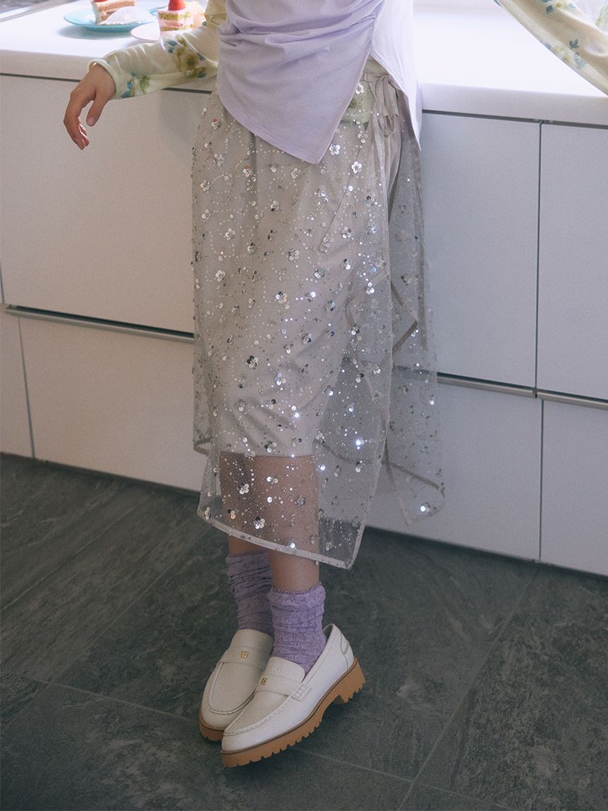 FURFUR「スパンコールラップスカート」|スカート|