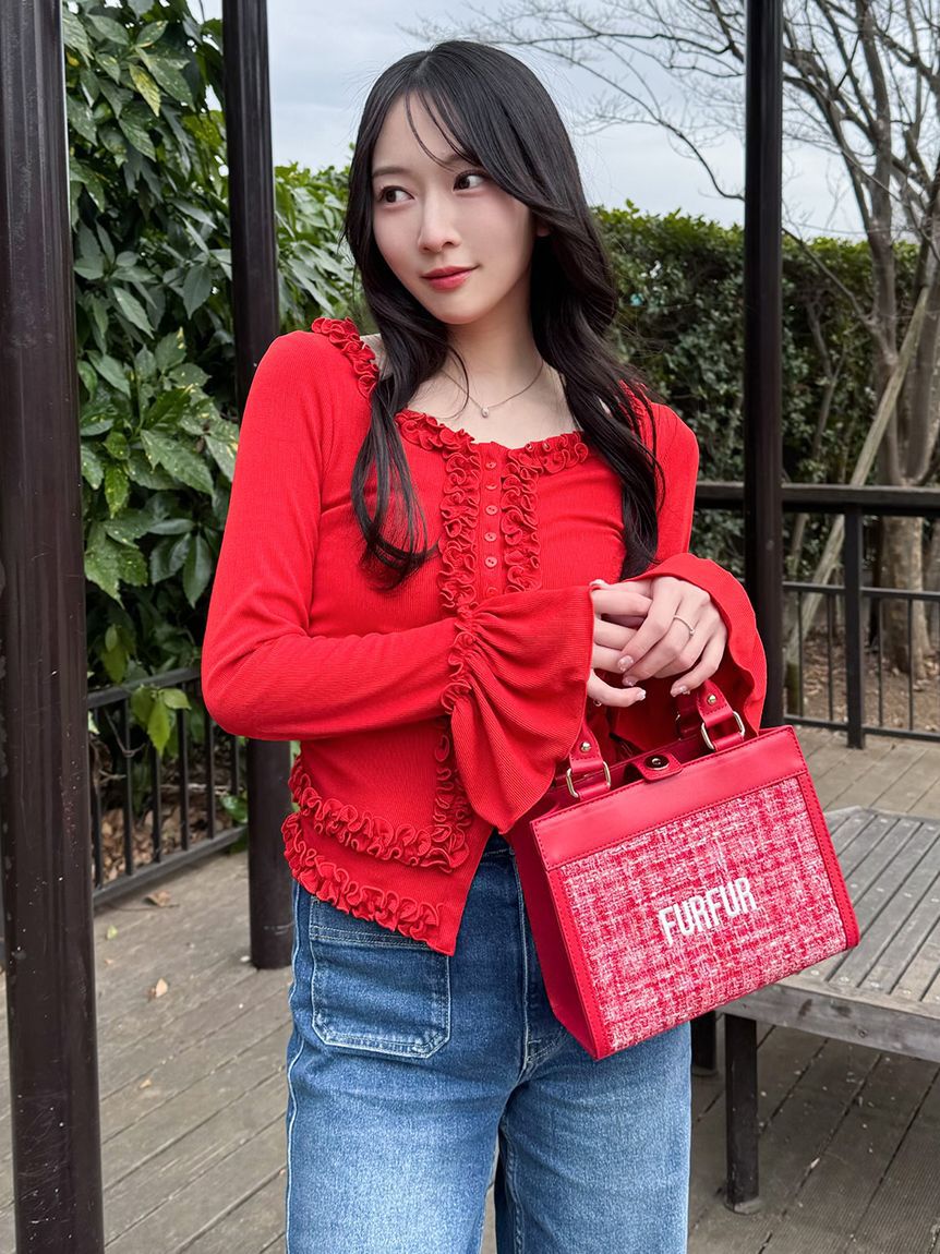 FURFUR「【限定カラー】ツイードロゴトートバッグ」|トートバッグ|