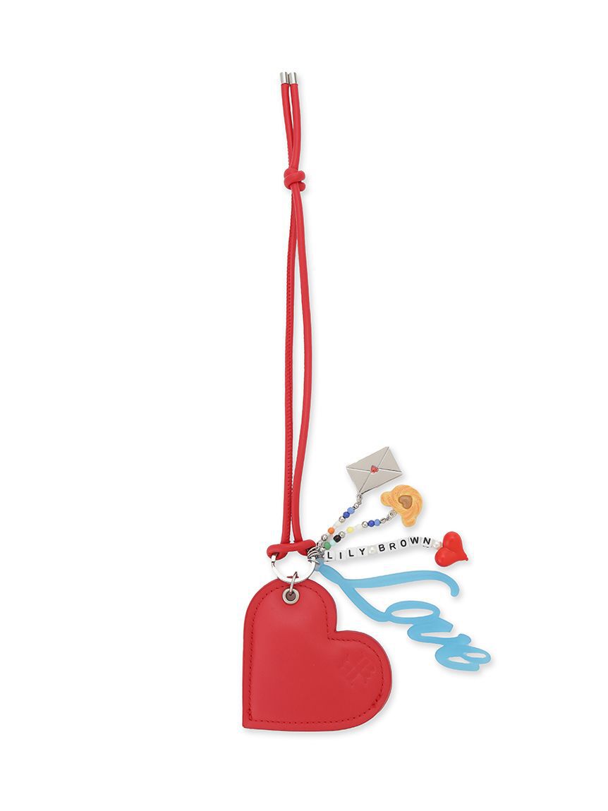 LILY BROWN「ハートモチーフキーチャーム<キーリング付き>」|キーケース|