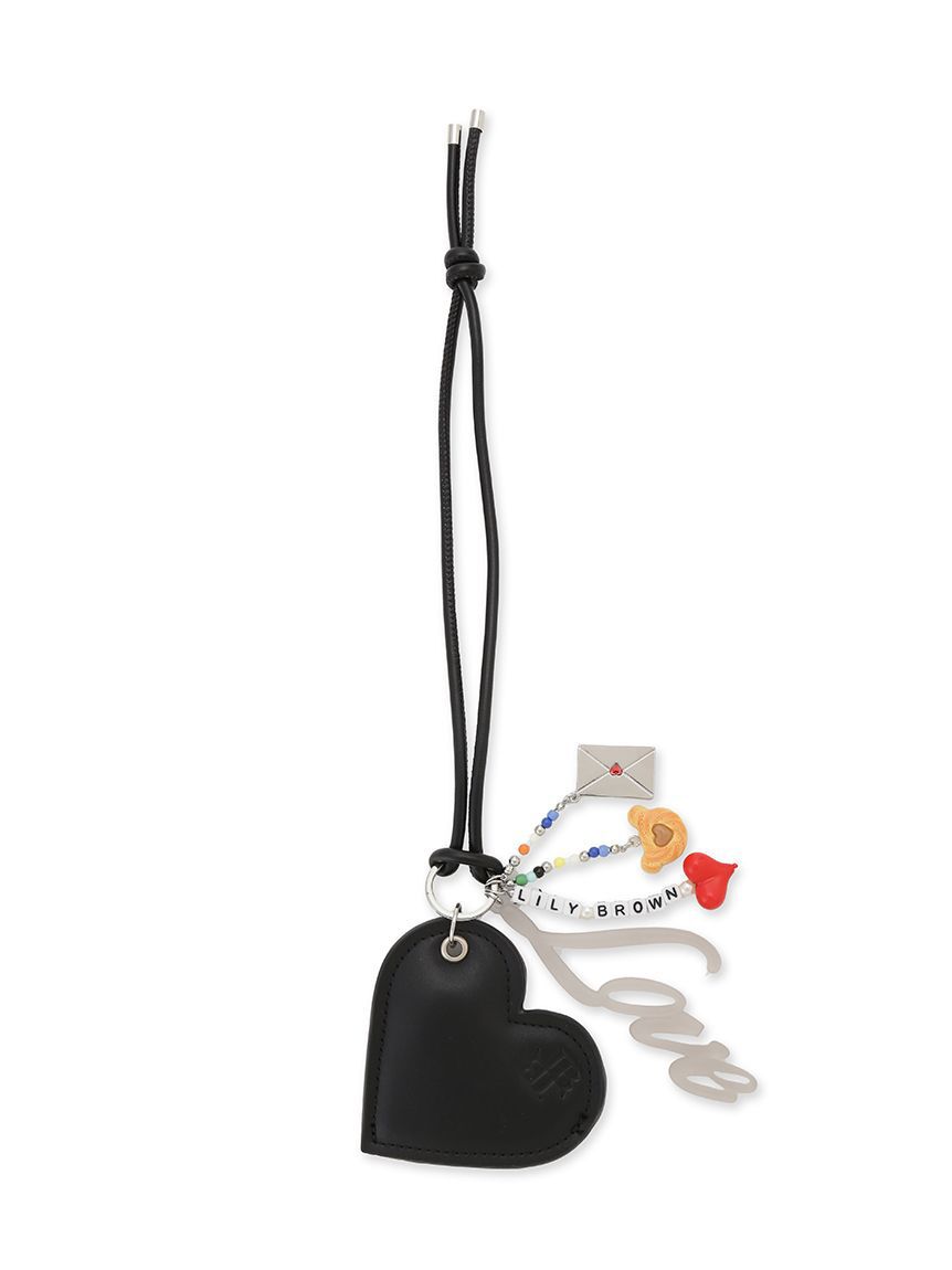 LILY BROWN「ハートモチーフキーチャーム<キーリング付き>」|キーケース|