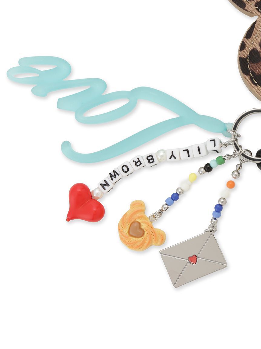 LILY BROWN「ハートモチーフキーチャーム<キーリング付き>」|キーケース|