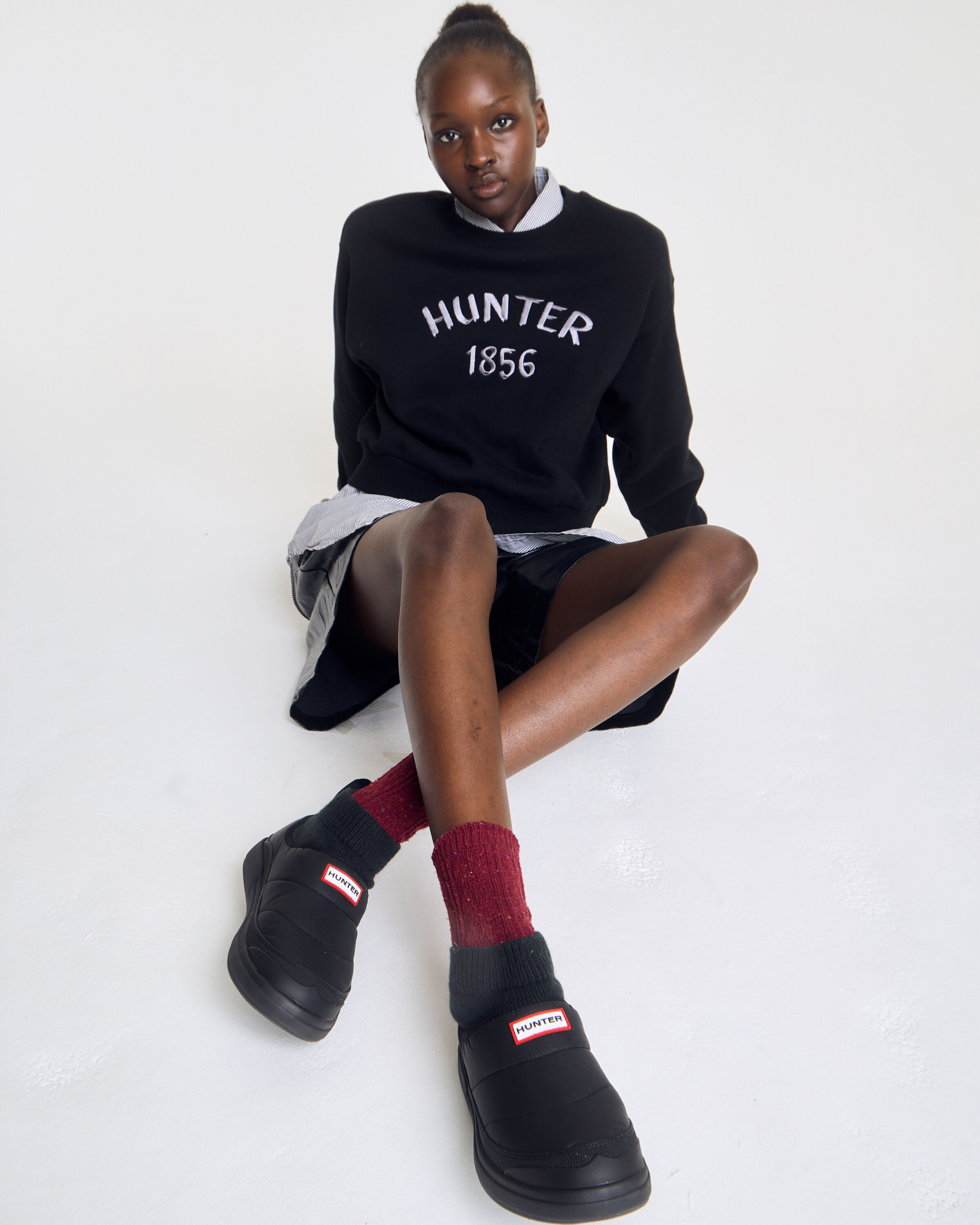 HUNTER「WOMENS IN/OUT PUFFER KNIT BOOT」|ショートブーツ|