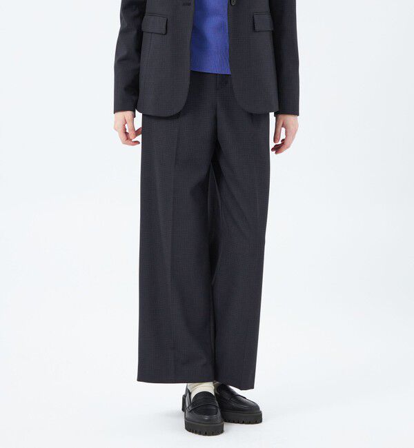 MACKINTOSH PHILOSOPHY「WARM TWILL ワイドパンツ」|その他|ネイビーチェック