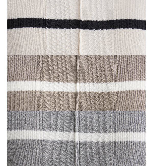 ikka「コットンミックスバックスリットニット」|プルオーバー|