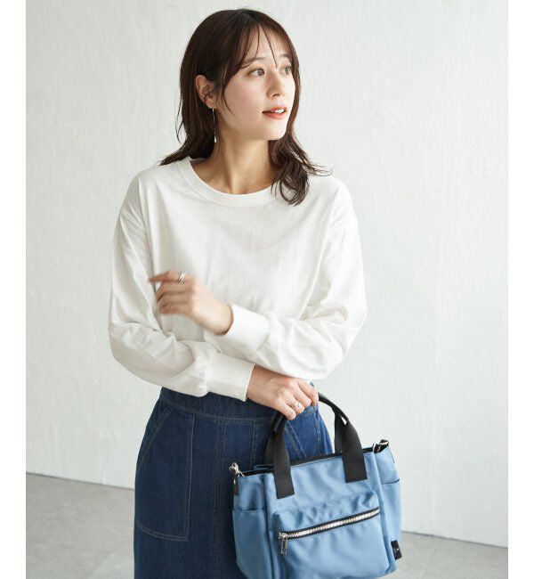 ikka「コットンUVケア裾ラウンドロンT」|Tシャツ・カットソー|オフホワイト