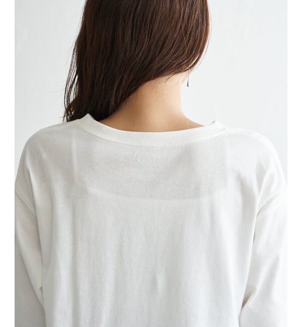 ikka「コットンUVケア裾ラウンドロンT」|Tシャツ・カットソー|