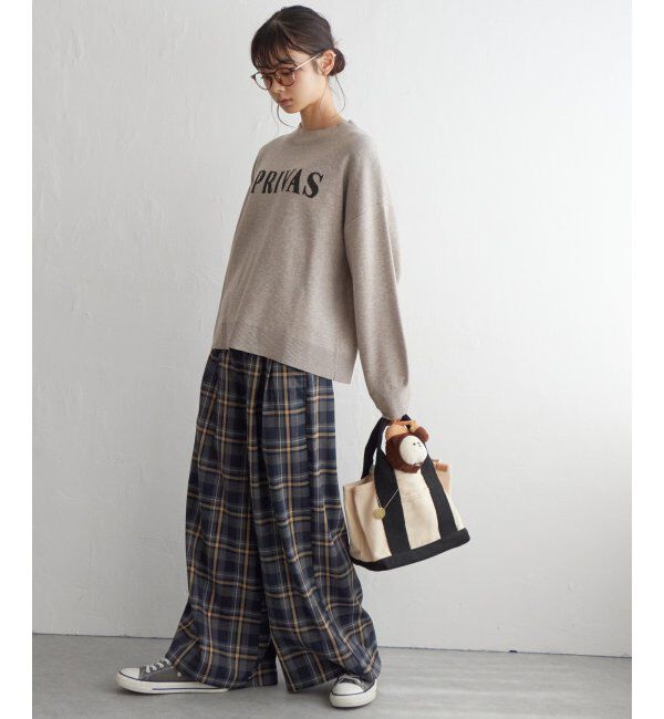 Lbc with Life「ジャカードロゴニット」|カーディガン|