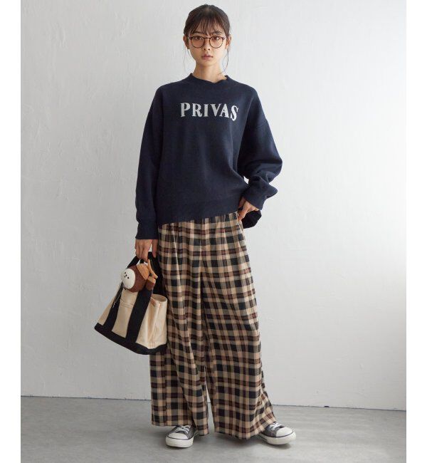 Lbc with Life「ジャカードロゴニット」|カーディガン|