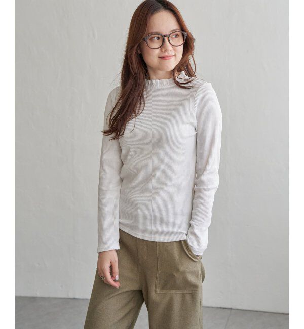 Lbc with Life「サンカクテレコエリフリルロンＴ」|Tシャツ・カットソー|ホワイト