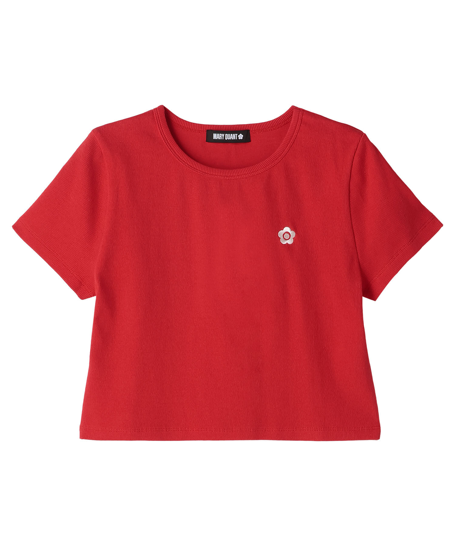MARY QUANT「リブコンパクト Tシャツ」|Tシャツ・カットソー|レッド