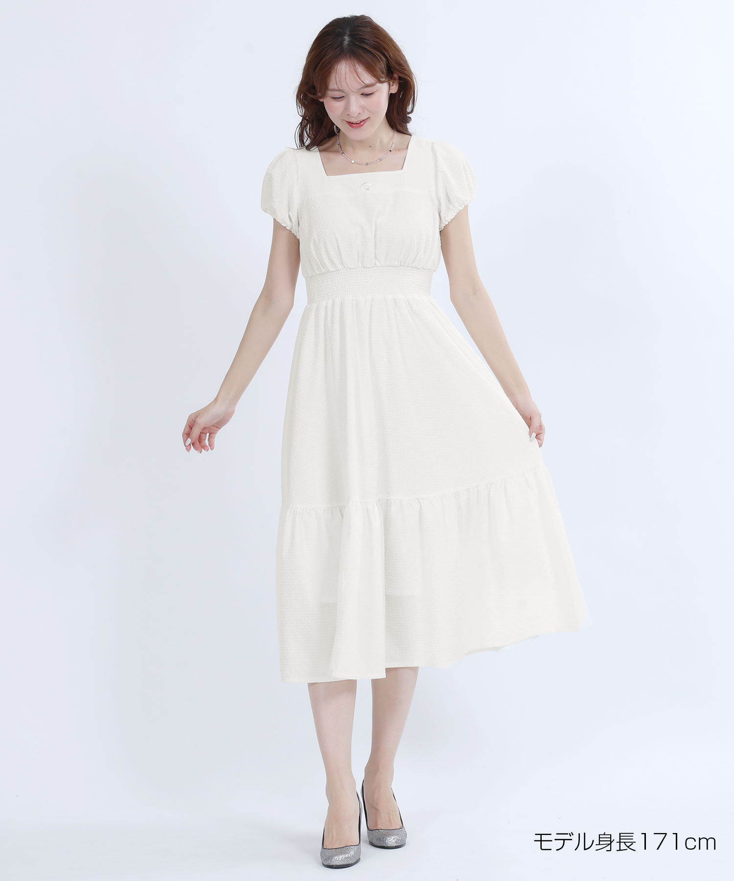 MARY QUANT「ウエストシャーリング ワンピース」|ワンピース|ホワイト