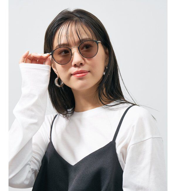  「ボストン型 サングラス｜UNITED ARROWS カラーレンズ UVカット 紫外線対策 ユナイテッドアローズ」|サングラス|ブラック系その他