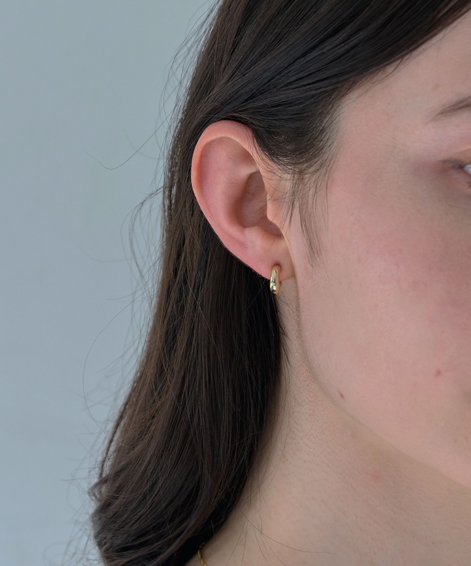 Phoebe「【金属アレルギー対応】シンプルフープスナップイヤリング　ゴールド」|イヤリング|