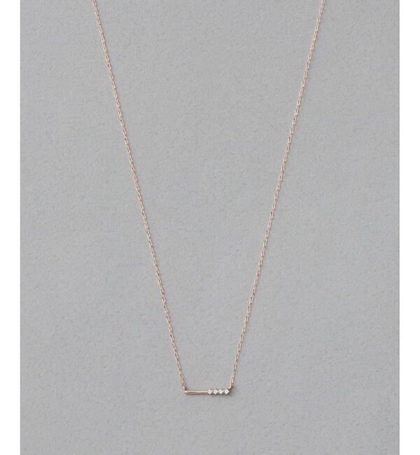 ete「[レイヤード] K18MPG ダイヤモンド ネックレス」|ネックレス|ピンクゴールド