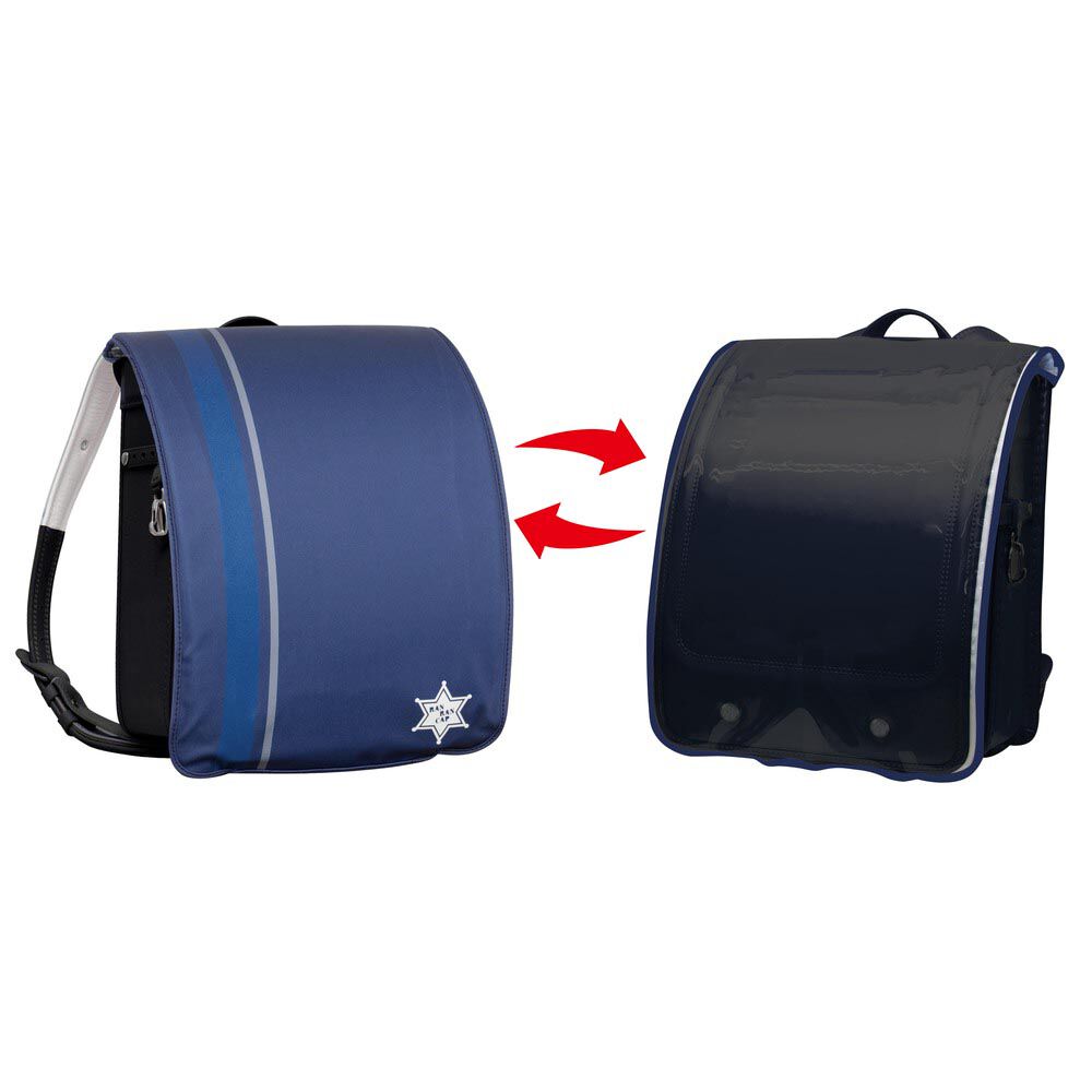 BACKYARD FAMILY「ランドセルカバー aile エール 通販 リバーシブル 両面 透明 クリア 女の子 男の子 雨 雪」|その他|ブルー3