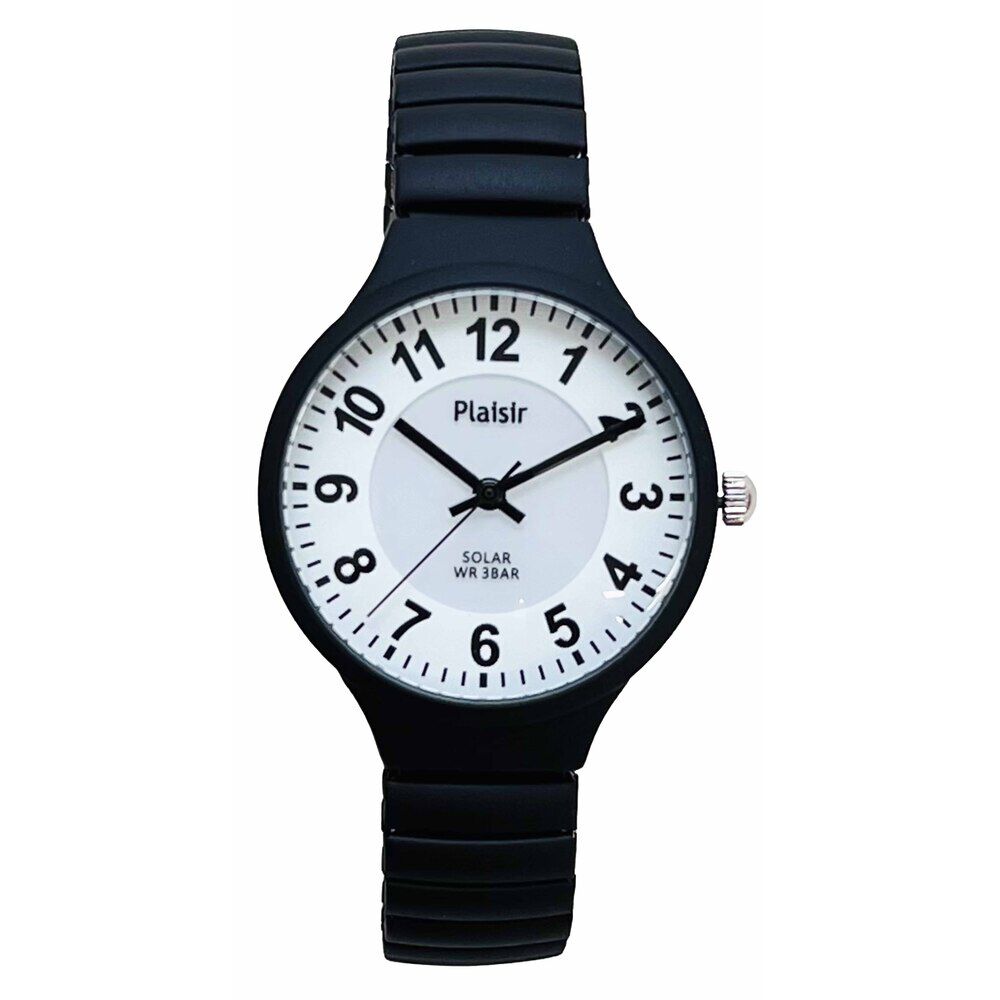 BACKYARD FAMILY「plaisir 時計 通販 腕時計 レディース ソーラー リストウォッチ リストウオッチ」|腕時計|ブラック1