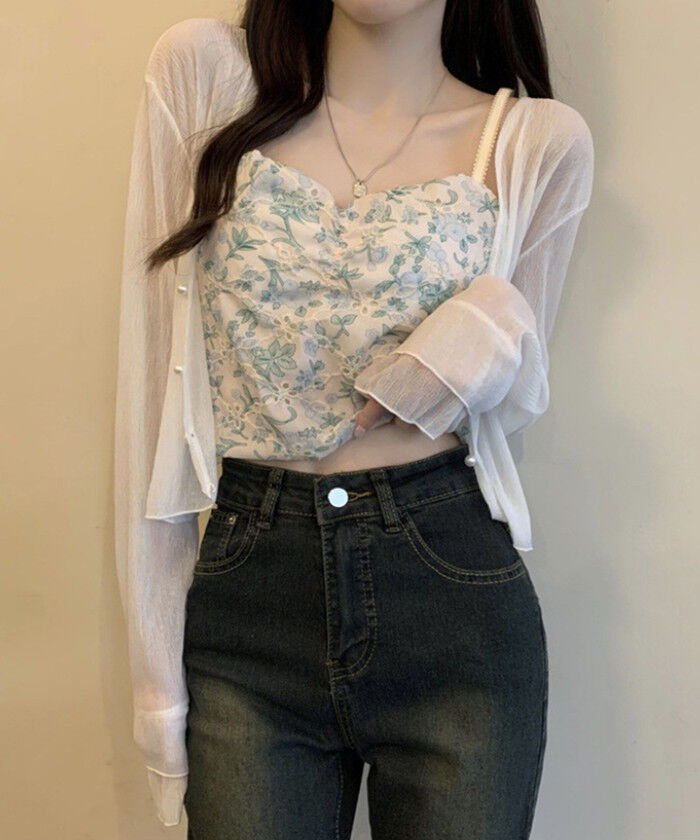 BACKYARD FAMILY「カーディガン レディース ショート丈 通販 シアーカーディガン ボレロ ショートカーディガン」|その他|