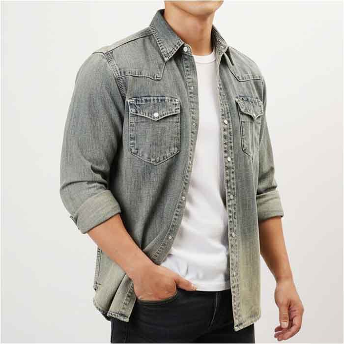 BACKYARD FAMILY「デニム ワークシャツ 通販 HOUSTON ヒューストン デニムシャツ 長袖シャツ 長袖」|その他|