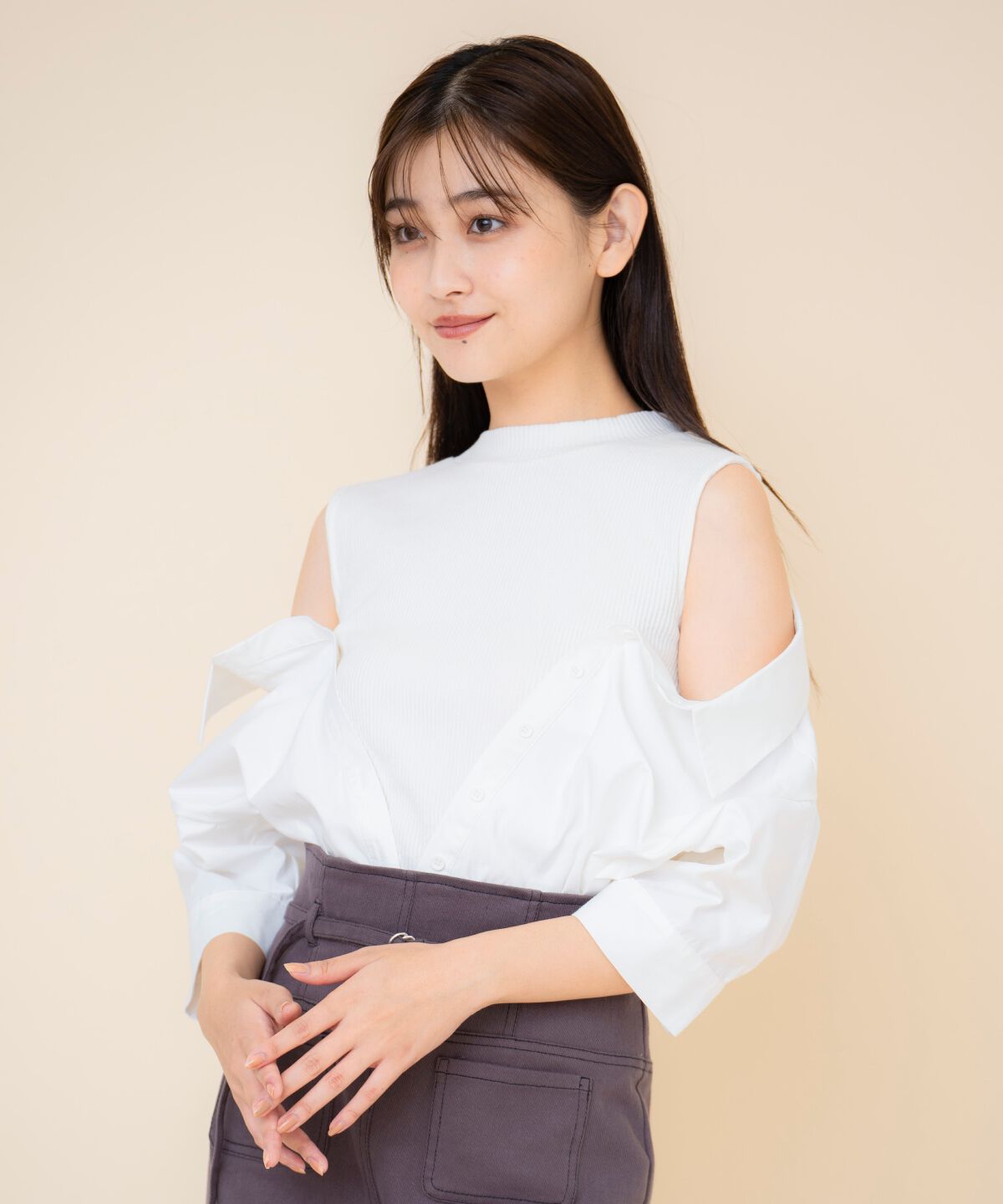 REDYAZEL「シャツレイヤードトップス」|Tシャツ・カットソー|オフ