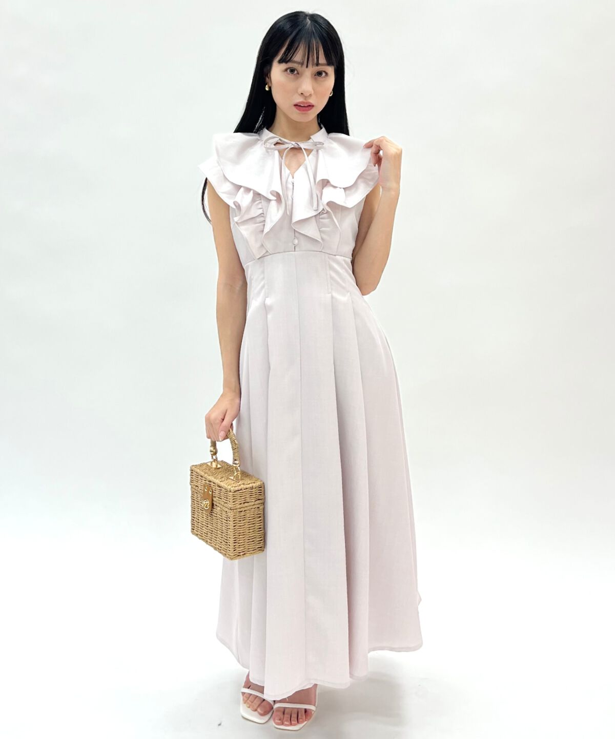 WILLSELECTION「ナローリボンラッフルフリルワンピース」|ワンピース|