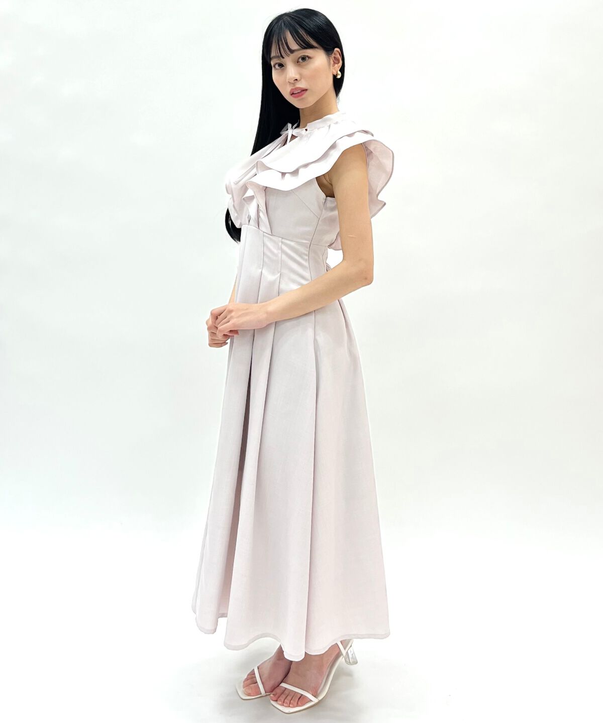 WILLSELECTION「ナローリボンラッフルフリルワンピース」|ワンピース|