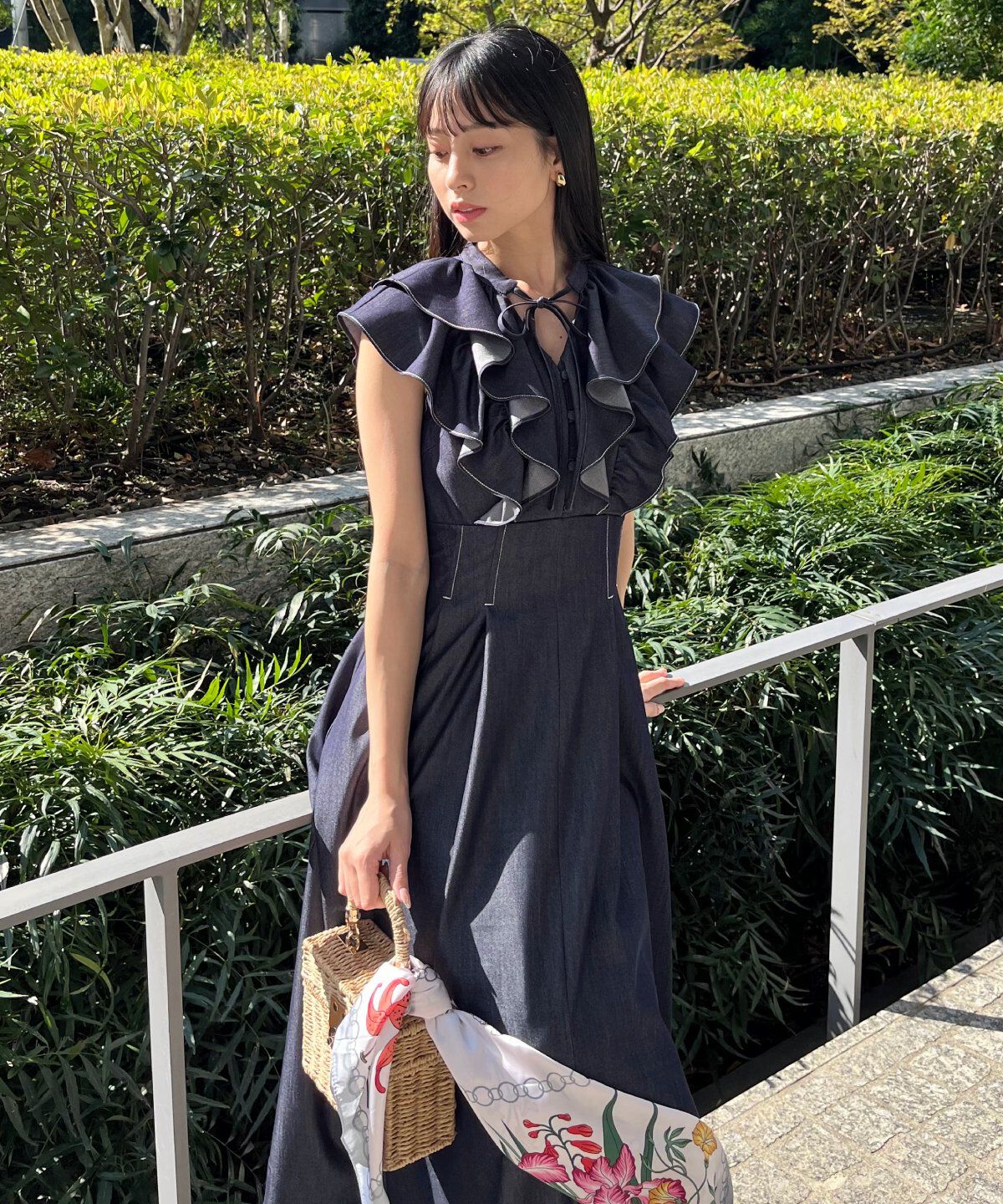 WILLSELECTION「ナローリボンラッフルフリルワンピース」|ワンピース|