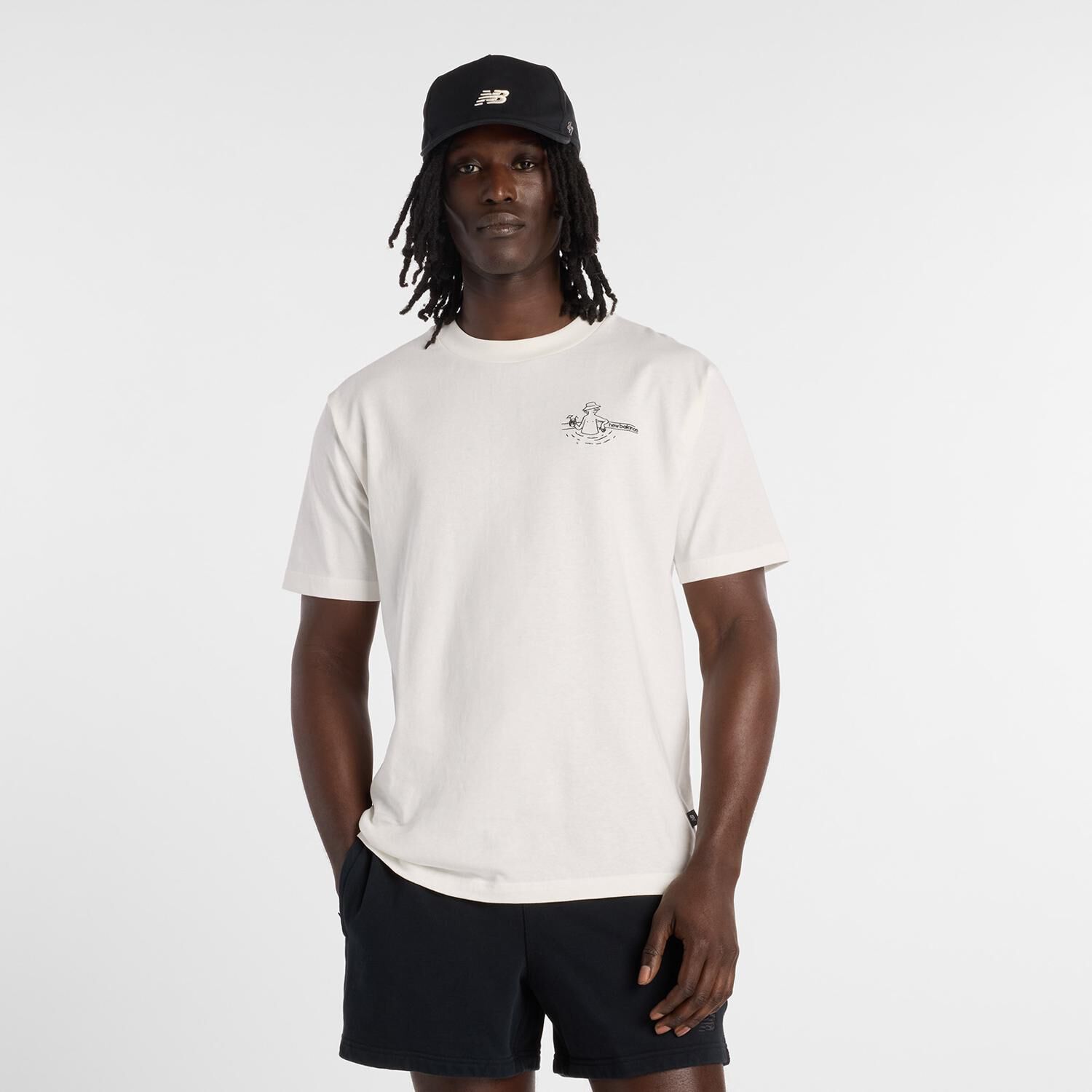 NEW BALANCE 「【NEW BALANCEｳｪｱ】M ﾌｧｳﾝﾃﾝT」|Tシャツ・カットソー|ホワイト
