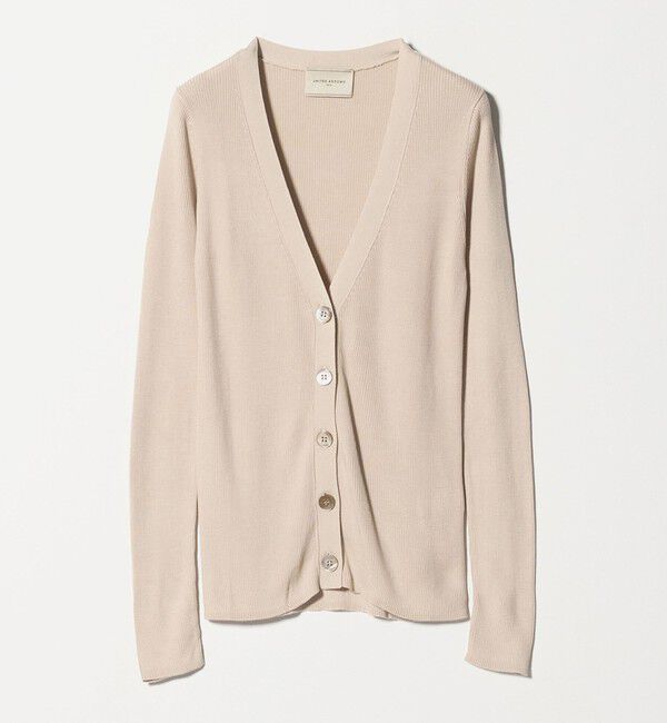 UNITED ARROWS「シルクリブ Vネック カーディガン」|カーディガン|