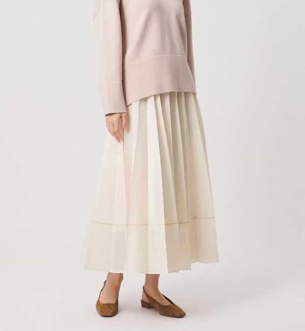 UNITED ARROWS「オーガンジー プリーツスカート」|スカート|