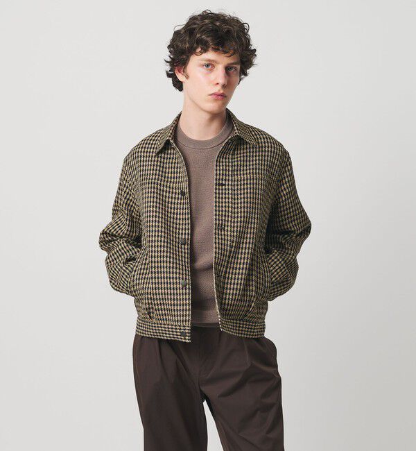 UNITED ARROWS「リネン バスケットツイル モダン トラッカージャケット」|ブルゾン・スタジャン|