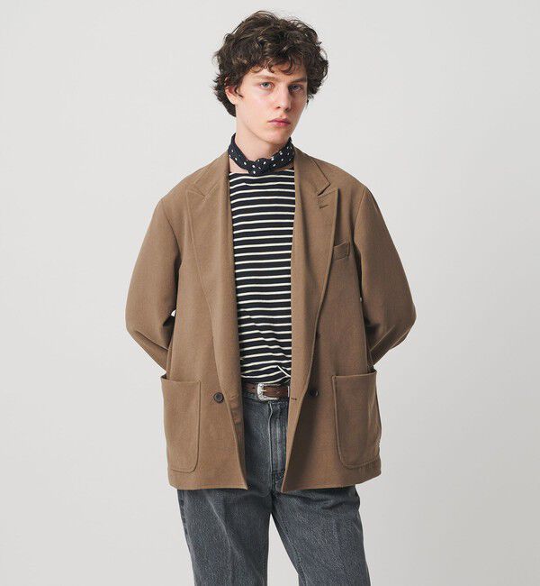 UNITED ARROWS「ポリエステルサブレ オーディナリー ダブル 4ボタン ジャケット」|テーラードジャケット|