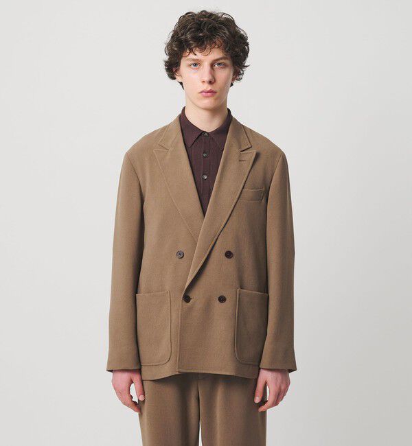 UNITED ARROWS「ポリエステルサブレ オーディナリー ダブル 4ボタン ジャケット」|テーラードジャケット|