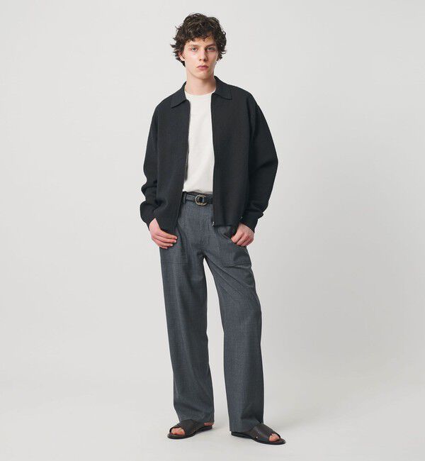 UNITED ARROWS「ブークレー ダブルフェイス ジップブルゾン」|カーディガン|