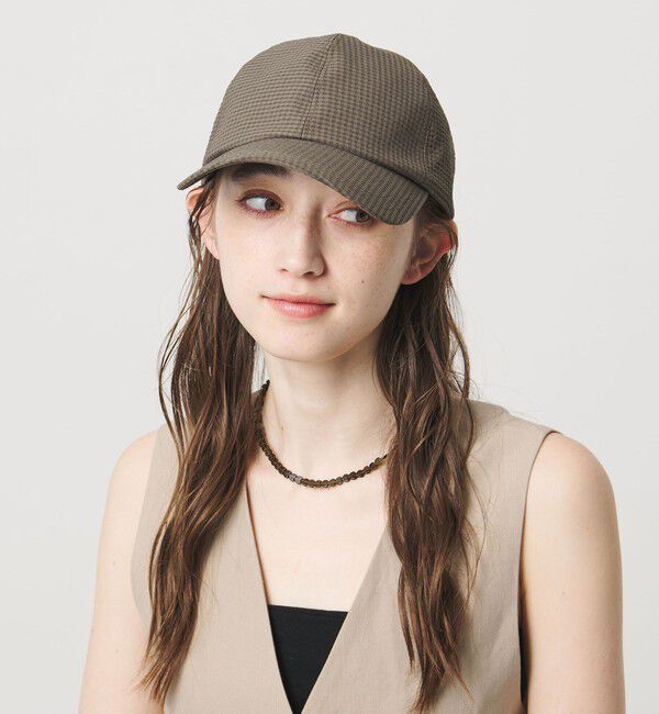 UNITED ARROWS「ギンガムチェック キャップ UV」|キャップ・キャスケット|