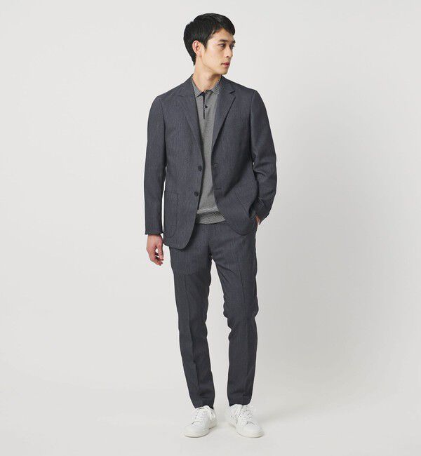 UNITED ARROWS「デニムライク シングル ２ボタン テーラード ジャケット UA COZY　ウォッシャブル　ヨコストレッチ　防しわ」|テーラードジャケット|