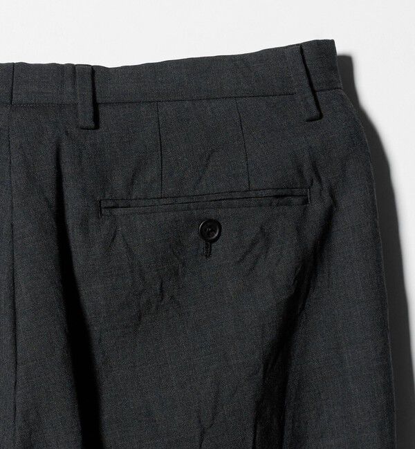 UNITED ARROWS「＜District＞ウォッシュド トロピカルウール 2プリーツ ワイドパンツ」|スラックス|