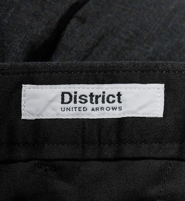 UNITED ARROWS「＜District＞ウォッシュド トロピカルウール 2プリーツ ワイドパンツ」|スラックス|