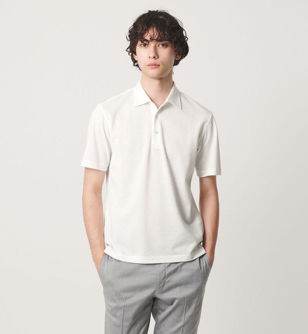 UNITED ARROWS「カノコ ワンピースカラー ポロシャツ COMFORT EASY-MODEL 抗菌防臭」|ポロシャツ|