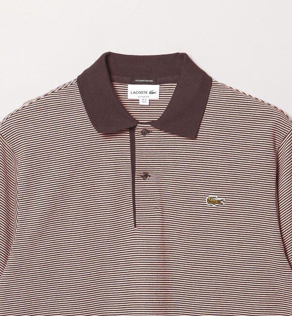 UNITED ARROWS「【別注】＜LACOSTE＞ボーダー スキッパー ポロシャツ」|ポロシャツ|