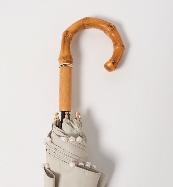 UNITED ARROWS「無地&times;淡水パール 晴雨兼用 長傘」|傘|