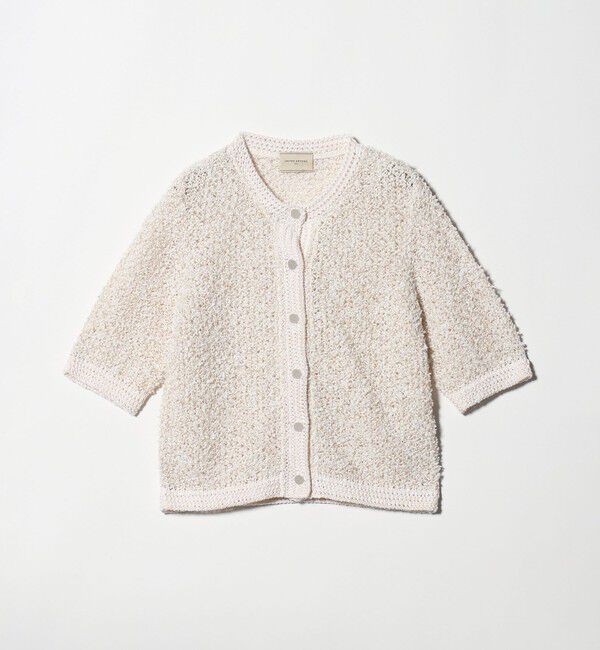 UNITED ARROWS「YTM 7分袖 カラー ミックス カーディガン」|カーディガン|NATURAL